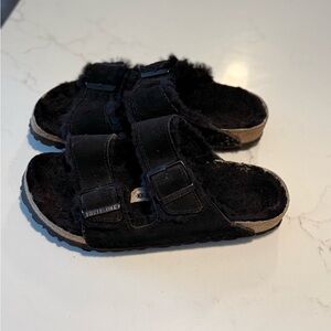 Birkenstocks shearling lined
